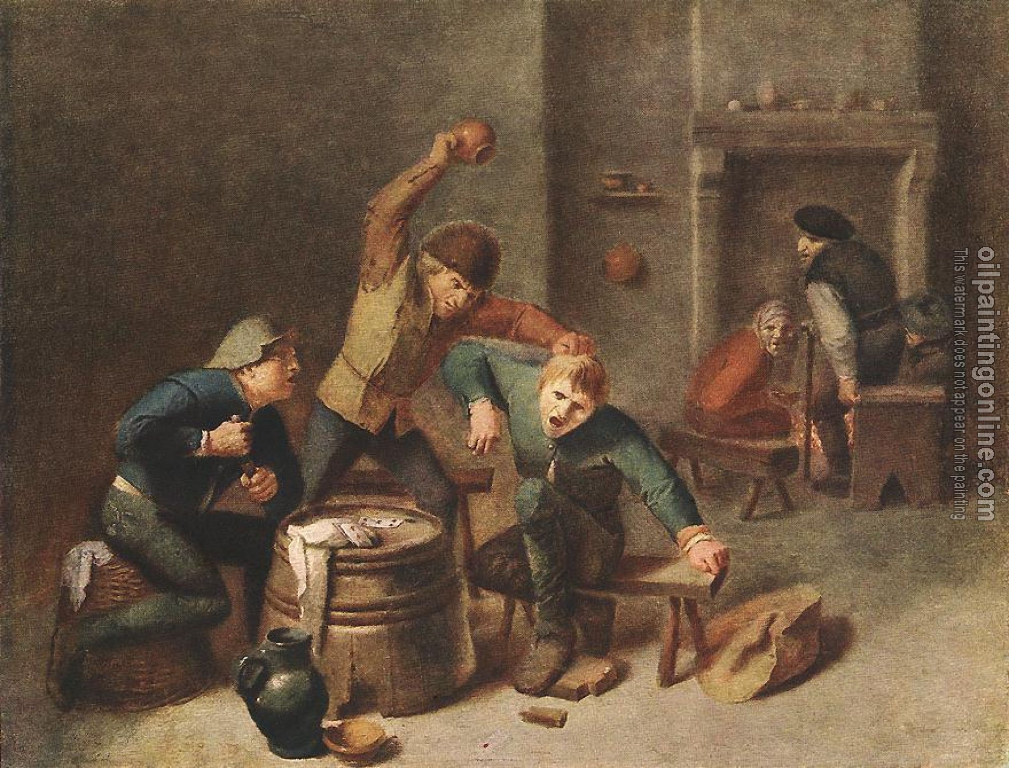 Adriaen Brouwer - Brawling Peasants